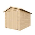 TIMBELA - TIMBELA M105 - GARAGE en bois Naturel - H222xL320xl244 cm / 6 m² - vignette