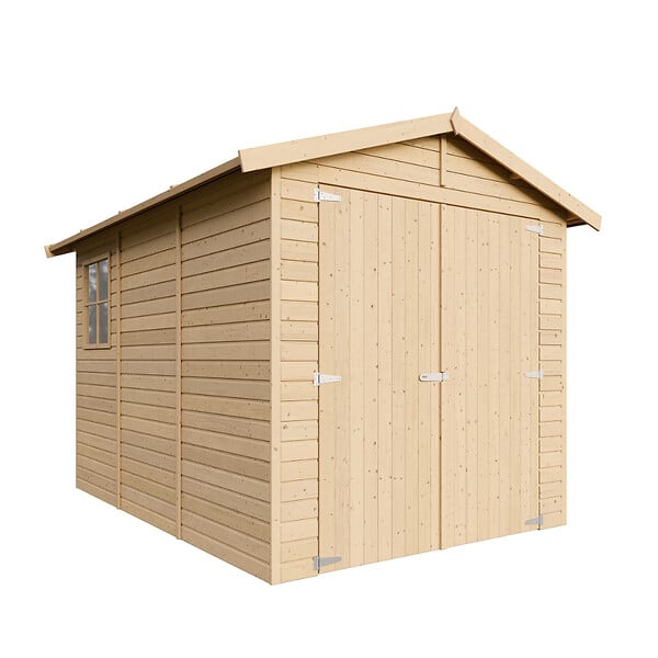 TIMBELA - TIMBELA M105 - GARAGE en bois Naturel - H222xL320xl244 cm / 6 m² - large