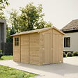 TIMBELA - TIMBELA M105 - GARAGE en bois Naturel - H222xL320xl244 cm / 6 m² - vignette