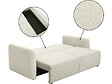 HABITAT ET JARDIN - Canapé droit convertible en tissu "Concorde" 3 places - Beige - vignette