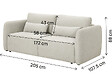 HABITAT ET JARDIN - Canapé droit convertible en tissu "Concorde" 3 places - Beige - vignette