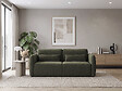 HABITAT ET JARDIN - Canapé droit convertible en tissu "Concorde" 3 places - Vert - vignette