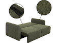HABITAT ET JARDIN - Canapé droit convertible en tissu "Concorde" 3 places - Vert - vignette