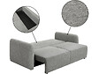 HABITAT ET JARDIN - Canapé droit convertible en tissu "Concorde" 3 places - Gris - vignette