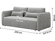 HABITAT ET JARDIN - Canapé droit convertible en tissu "Concorde" 3 places - Gris - vignette