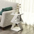 HABITAT ET JARDIN - Table d'appoint en bois "Albeni" - 30 x 30 x 50 cm - Blanc - vignette