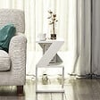 HABITAT ET JARDIN - Table d'appoint en bois "Albeni" - 30 x 30 x 50 cm - Blanc - vignette