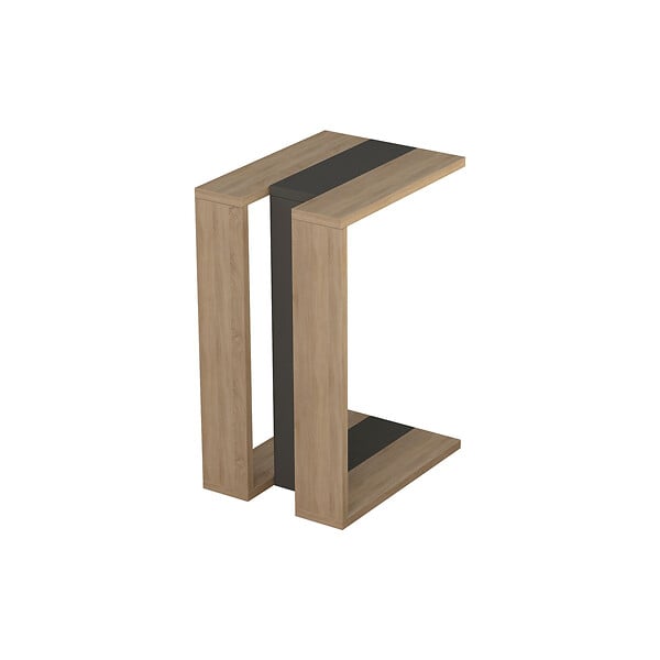 HABITAT ET JARDIN - Table d'appoint en bois "Muju" - 30 x 40 x 57 cm - ChêneAnthracite - large