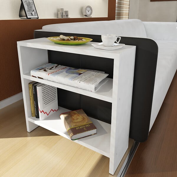HABITAT ET JARDIN - Table d'Appoint en bois "Silvanus" - 51 x 17 x 49 cm - Blanc - large