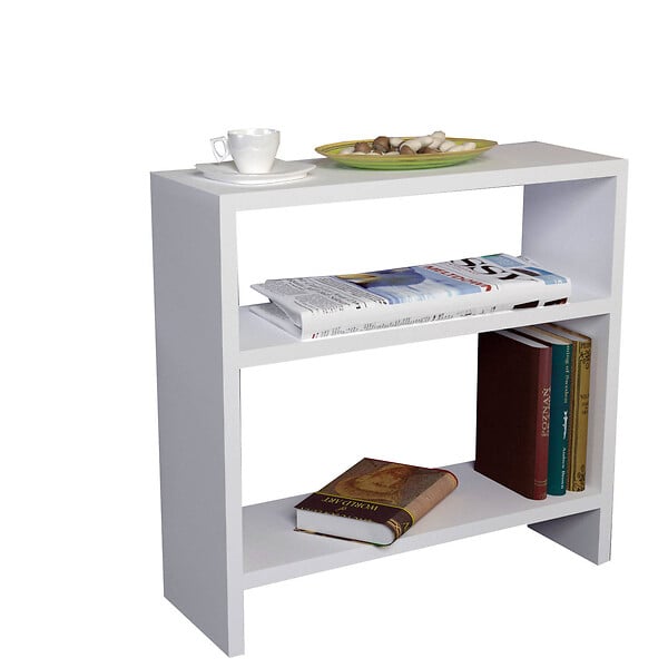 HABITAT ET JARDIN - Table d'Appoint en bois "Silvanus" - 51 x 17 x 49 cm - Blanc - large