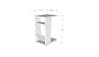 HABITAT ET JARDIN - Table d'appoint en bois "Filinta" - 30 x 40 x 63 cm - Blanc - vignette