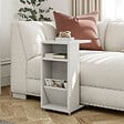 HABITAT ET JARDIN - Table d'appoint en bois "Filinta" - 30 x 40 x 63 cm - Blanc - vignette