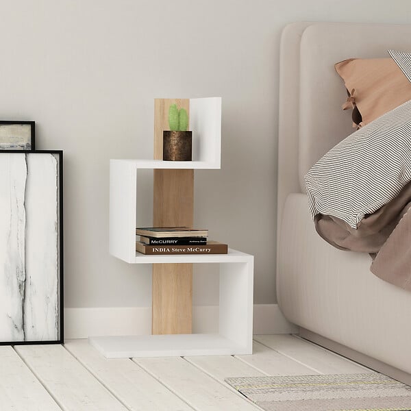 HABITAT ET JARDIN - Table d'appoint en bois "Rosie" - 42 x 30 x 72 cm - Chêne blanc - large