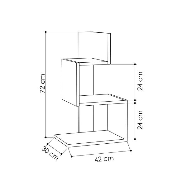 HABITAT ET JARDIN - Table d'appoint en bois "Rosie" - 42 x 30 x 72 cm - Chêne blanc - large
