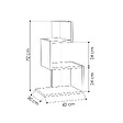 HABITAT ET JARDIN - Table d'appoint en bois "Rosie" - 42 x 30 x 72 cm - Chêne blanc - vignette