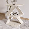 HABITAT ET JARDIN - Table d'appoint en bois "Albeni" - 29 x 29 x 54 cm - Travertin - vignette
