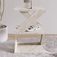 HABITAT ET JARDIN - Table d'appoint en bois "Albeni" - 29 x 29 x 54 cm - Travertin - vignette