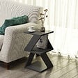 HABITAT ET JARDIN - Table d'appoint en bois "Albeni" - 30 x 30 x 50 cm - Anthracite - vignette