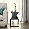HABITAT ET JARDIN - Table d'appoint en bois "Albeni" - 30 x 30 x 50 cm - Anthracite - vignette