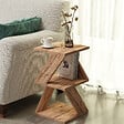 HABITAT ET JARDIN - Table d'appoint en bois "Albeni" - 29 x 29 x 54 cm - Pin atlantique - vignette
