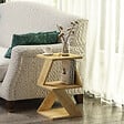 HABITAT ET JARDIN - Table d'appoint en bois "Albeni" - 30 x 30 x 50 cm - Chêne Saphir - vignette