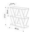 HABITAT ET JARDIN - Table d'appoint en bois "Lazena" - 60 x 22 x 57 cm - Anthracite - vignette
