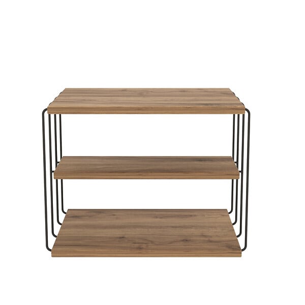 HABITAT ET JARDIN - Table d'appoint en bois "Lifon" - 50 x 40 x 33 cm - Marron - large