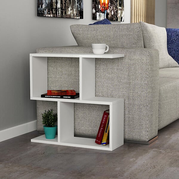 HABITAT ET JARDIN - Table d'appoint en bois "Mania" - 60 x 20 x 60 cm - Blanc - large