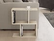 HABITAT ET JARDIN - Table d'appoint en bois "Zet" - 45 x 17 x 51 cm - Travertin - vignette
