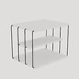 HABITAT ET JARDIN - Table d'appoint en bois "Lifon" - 50 x 40 x 33 cm - Blanc - vignette