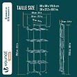 VOUNOT - Sechoir a linge vertical tour etendoir pliable 4 niveaux 99x69x175.5 cm style bois noir - vignette