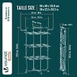 VOUNOT - Sechoir a linge vertical tour etendoir pliable 3 niveaux 99x69x135.5 cm style bois noir - vignette