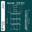 VOUNOT - Sechoir a linge vertical tour etendoir pliable 3 niveaux 99x69x135.5 cm style bois blanc - vignette