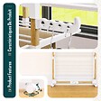 VOUNOT - Sechoir a linge vertical tour etendoir pliable 3 niveaux 99x69x135.5 cm style bois blanc - vignette