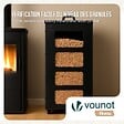 VOUNOT - Reservoir a granules rangement pellets avec roulettes 45kg 36x36x76cm noir - vignette