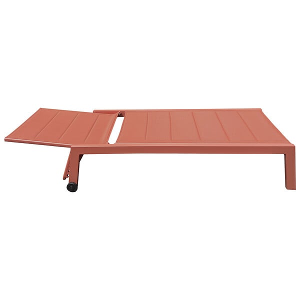 HAPPY GARDEN - Bain de soleil BARBADOS en textilène terracotta - aluminium terracotta - large