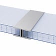 MCCOVER - Profil jonction monobloc (en H) - toiture polycarbonate Aluminium, ep.10 mm, L.4 m - vignette