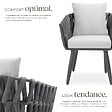 TECTAKE - 2 Places chaises de jardin aluminium gris anthracite avec tressage corde coussins déperlants dimensions 62,5 x 65,5 x 75 cm - vignette