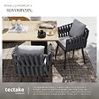 TECTAKE - 2 Places chaises de jardin aluminium gris anthracite avec tressage corde coussins déperlants dimensions 62,5 x 65,5 x 75 cm - vignette
