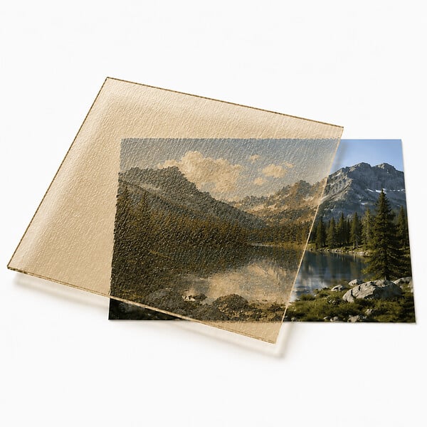 MCCOVER - Verre synthétique sienne cyrus Sienne, ep.5 mm, l.100 cm, L.200 cm - large