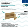 VILLEROY ET BOCH - Mitigeur lavabo mural  Architectura Square avec vidage Push Open Or brossé + corps encastré - vignette
