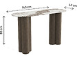 HABITAT ET JARDIN - Console avec plateau en céramique "Zora" - 140 cm - Marron - vignette