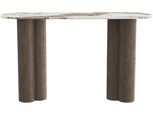HABITAT ET JARDIN - Console avec plateau en céramique "Zora" - 140 cm - Marron - large