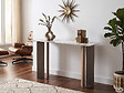 HABITAT ET JARDIN - Console avec plateau en céramique style pandora "Elma" - 140 cm - Marron - vignette