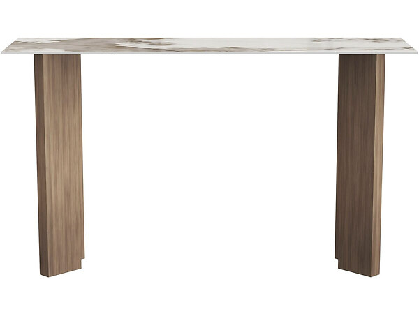 HABITAT ET JARDIN - Console avec plateau en céramique style pandora "Elma" - 140 cm - Marron - large