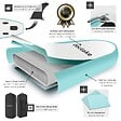 TECTAKE - Planche de stand up paddle gonflable siège kayak jusqu'à 200 kg antidérapante raquette double blanc turquoise 320 x 84 x 39,5 cm - vignette
