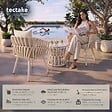 TECTAKE - Ensemble salon jardin 2 places en aluminium en rope beige coussins epais 10 cm dossier 15 cm design - vignette