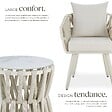 TECTAKE - Ensemble salon jardin 2 places en aluminium en rope beige coussins epais 10 cm dossier 15 cm design - vignette