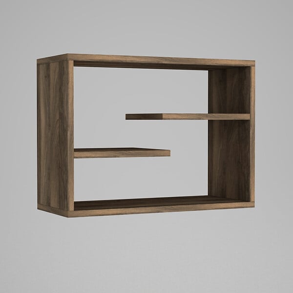 HABITAT ET JARDIN - Étagère murale en bois "Tino" - 60 x 19 x 44 cm - Noyer - large