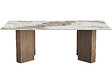 HABITAT ET JARDIN - Table basse en bois avec plateau en céramique "Elma" - 120 cm - Marron - vignette